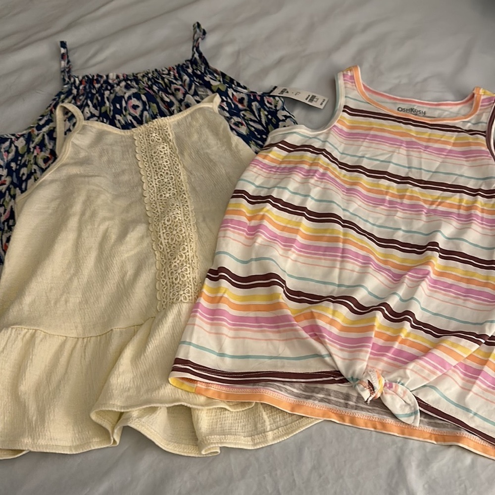 Osh Kosh Girls 3 sleeveless tops Size 10